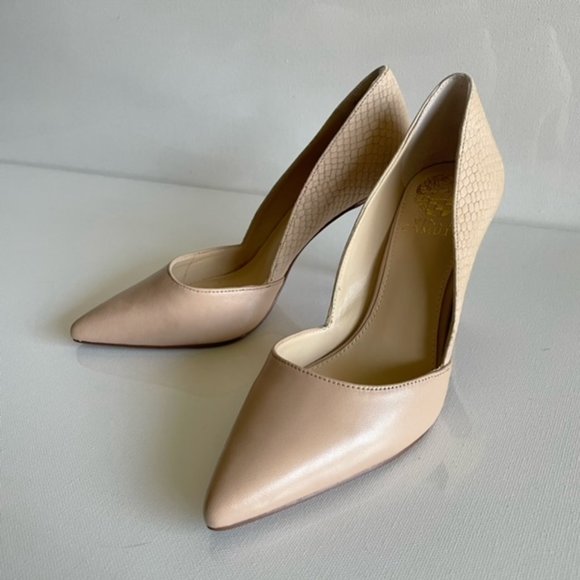 Vince Camuto Tan Closed Toe Snake Embossed Pumps, size 6.5, VP. AIRMOSAH - Picture 10 of 11